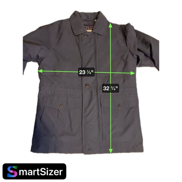 London Fog Limited Edition Navy Mid Length Full Zip Jacket Sz M - Picture 7 of 7